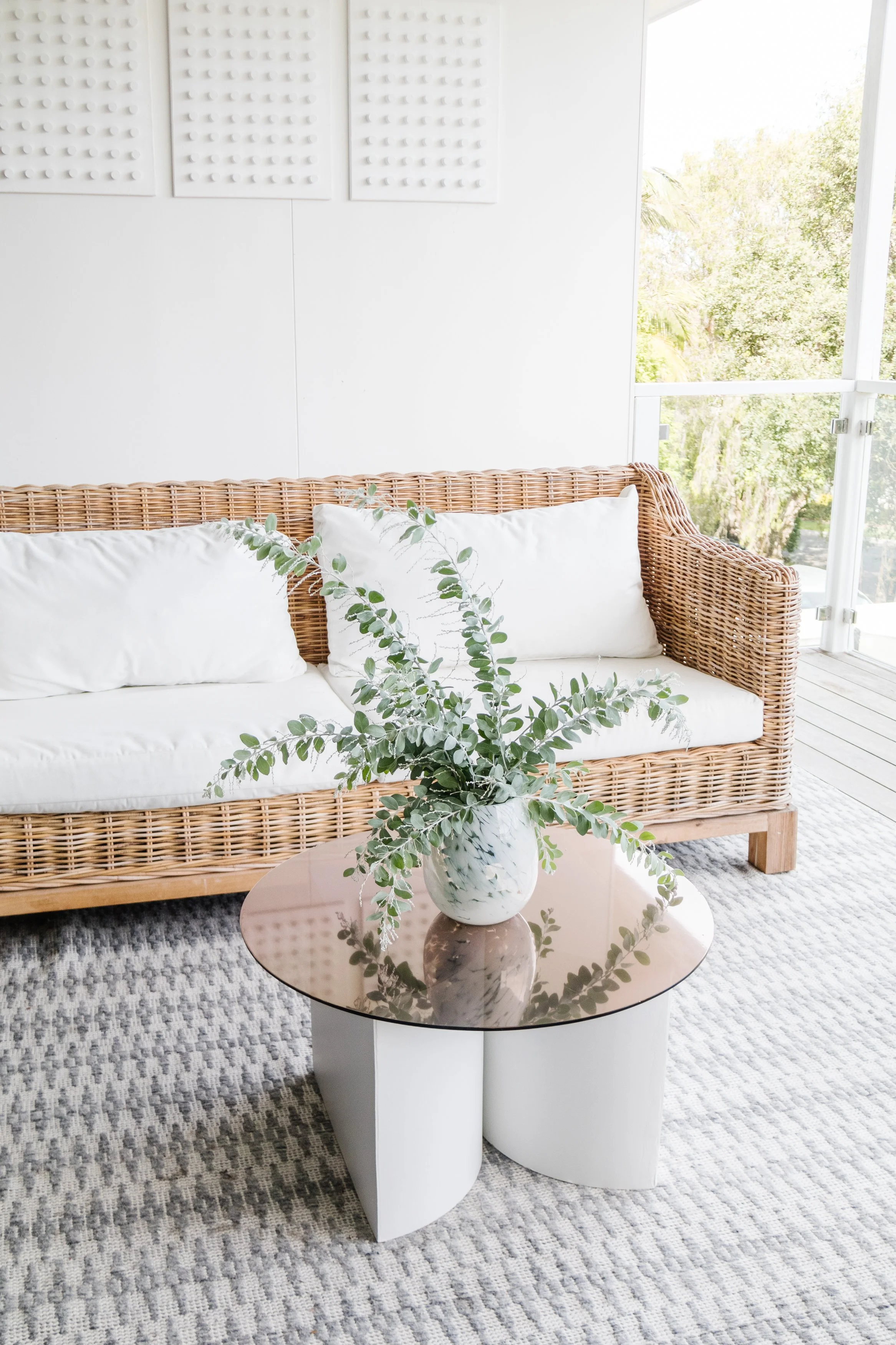 Upcycle glass coffee online table